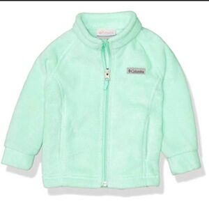 Baby Columbia fleece jacket in mint green